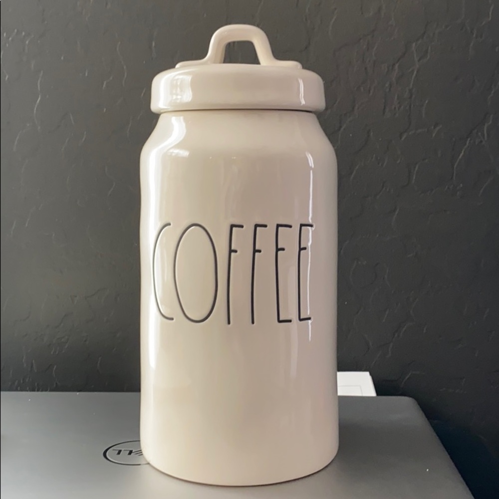 Rae Dunn tall skinny coffee canister